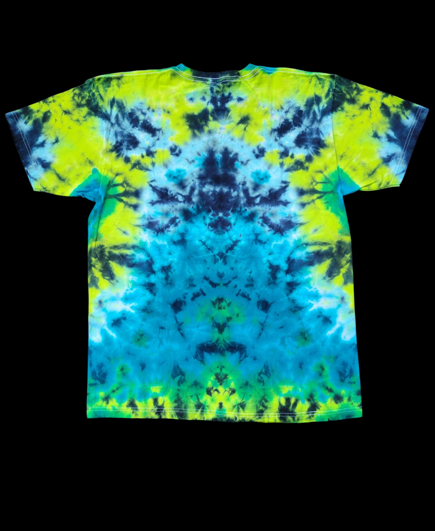 Blooming Mandala in Greens and Blues, Large