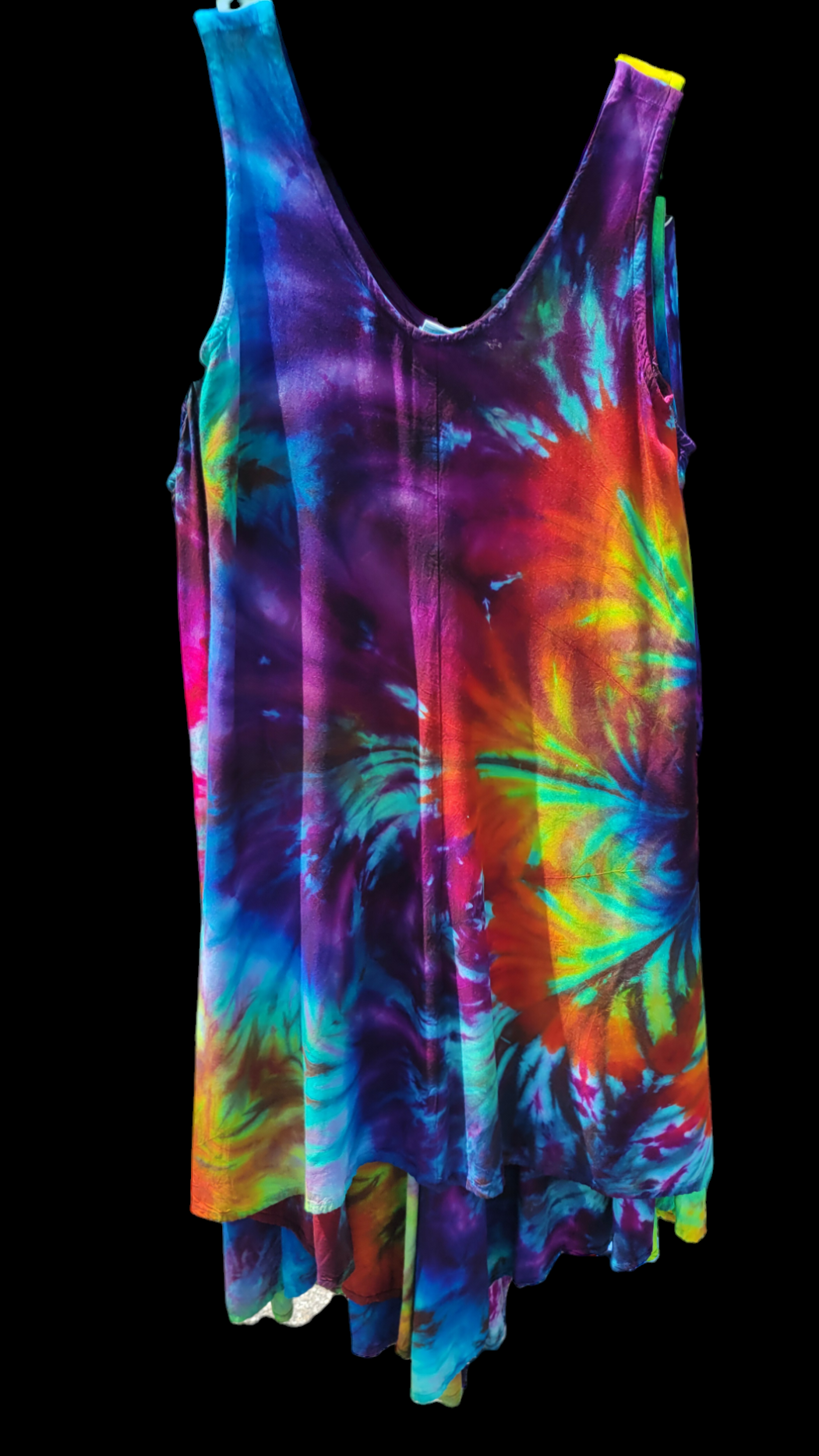 Rainbow Tank Dress, High Low Hem