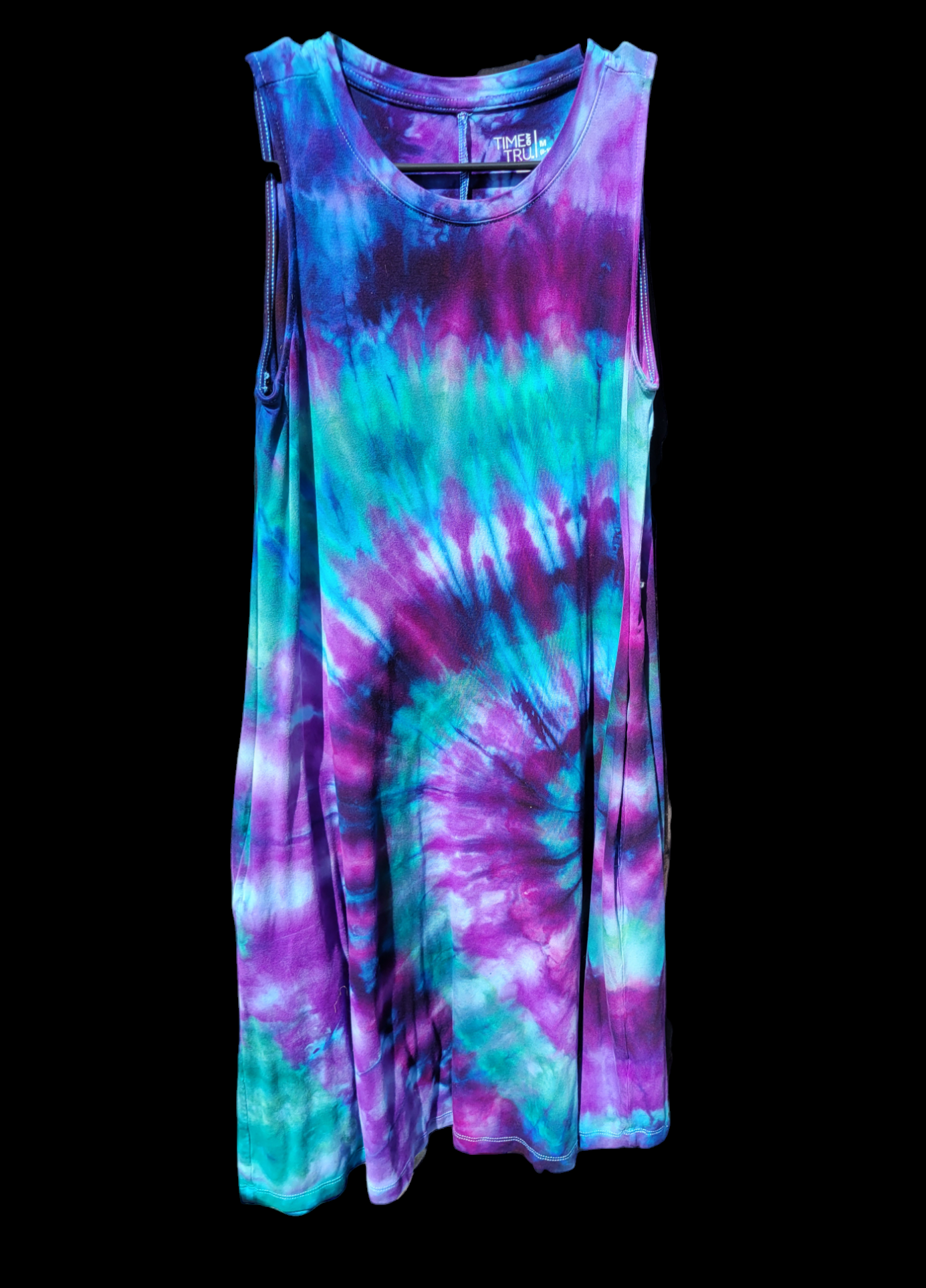 Tie Dye Tank Pocket Dress, Medium