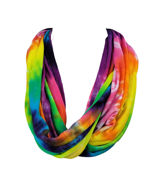 Rainbow Flower Infinity Scarf