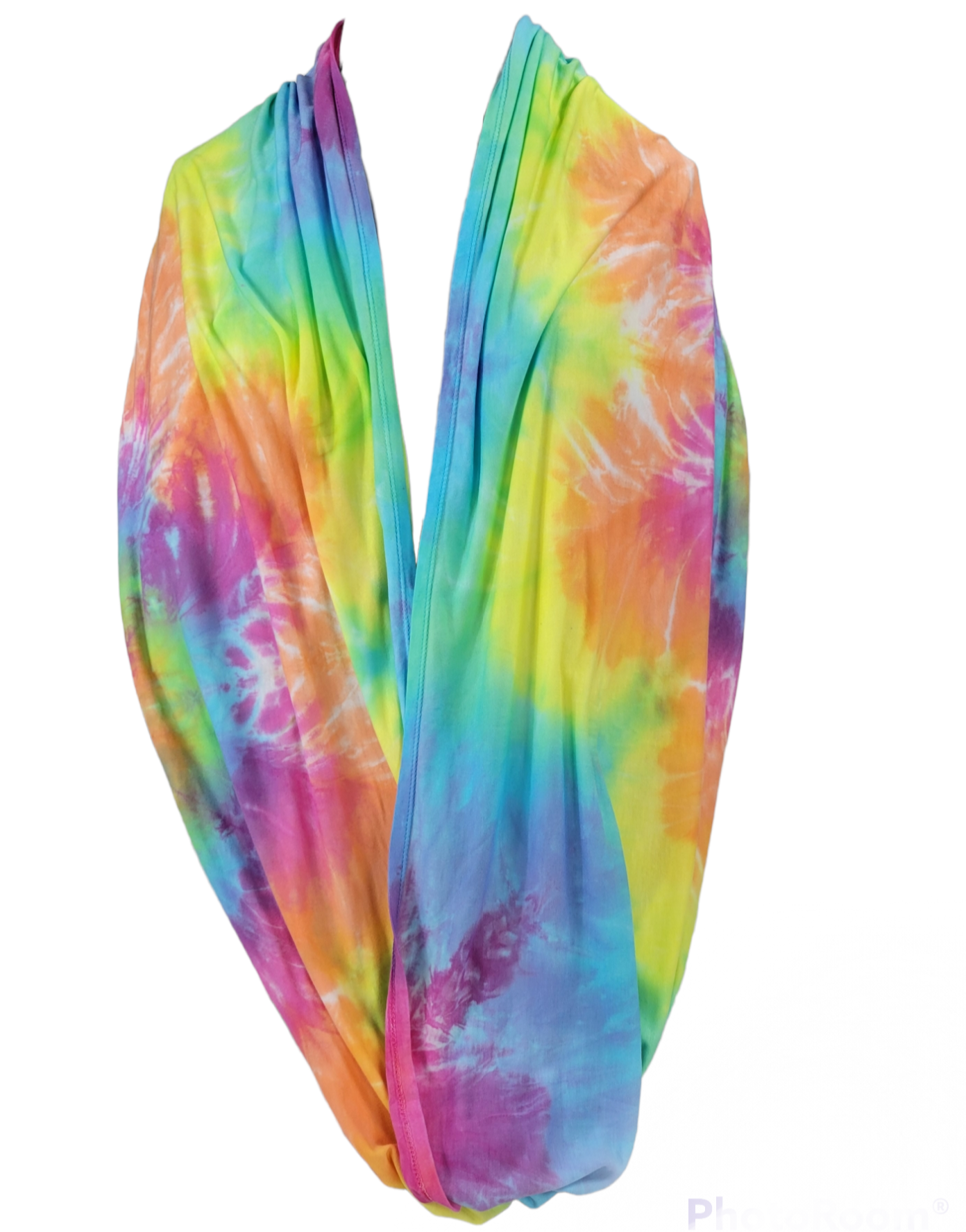 Pastel Rainbow Flower Infinity Scarf