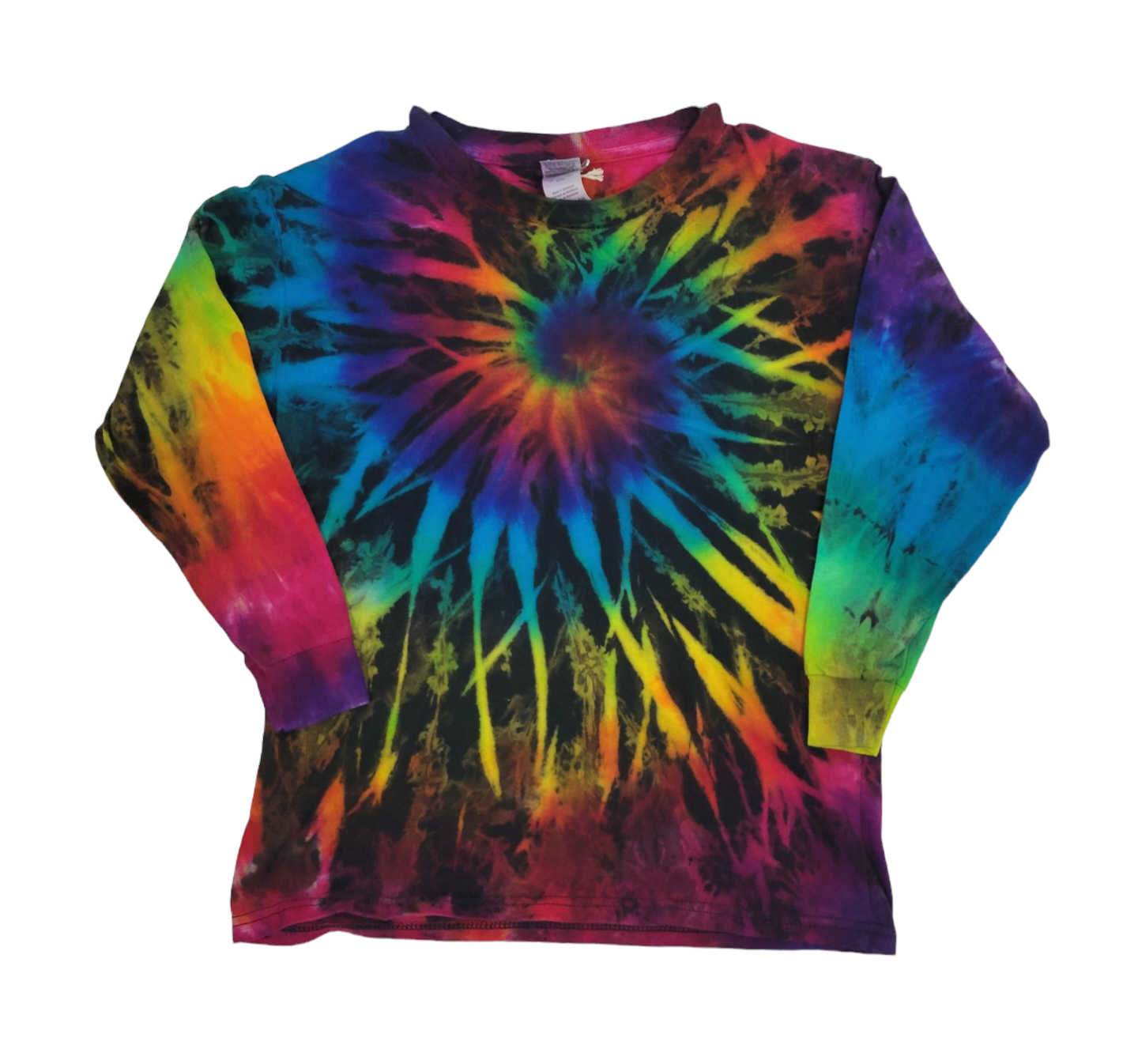 Youth Long Sleeve Rainbow Spirograph, Size Small