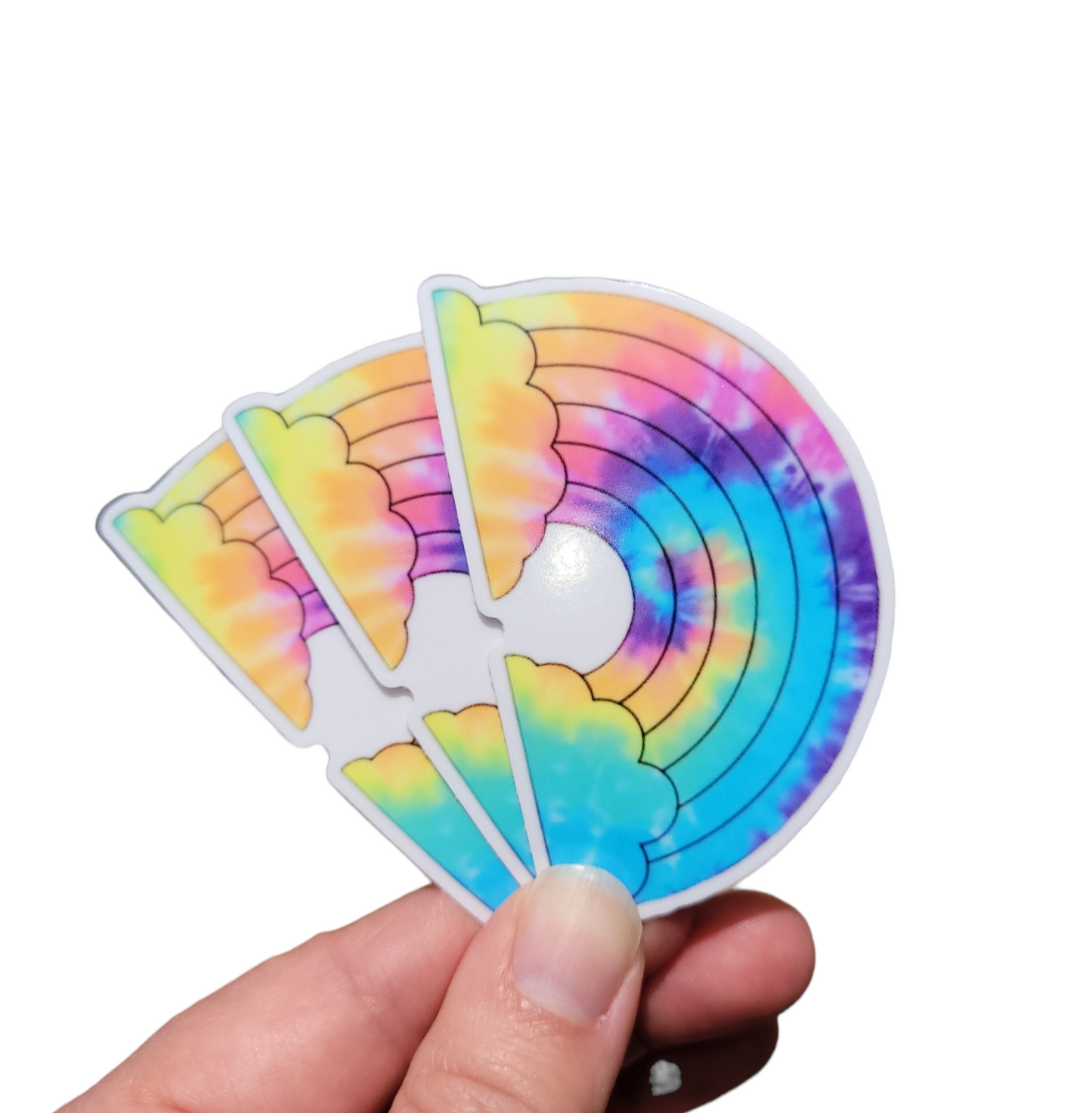 Rainbow Tie Dye Sticker 3"